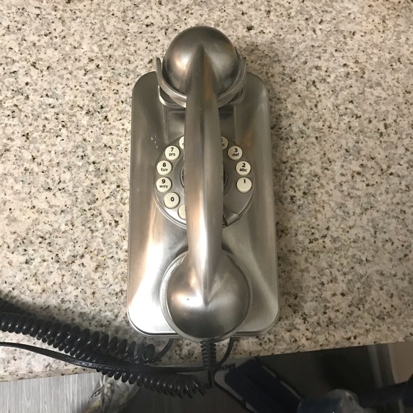 Pottery Barn Other Wall Phone Silver Poshmark